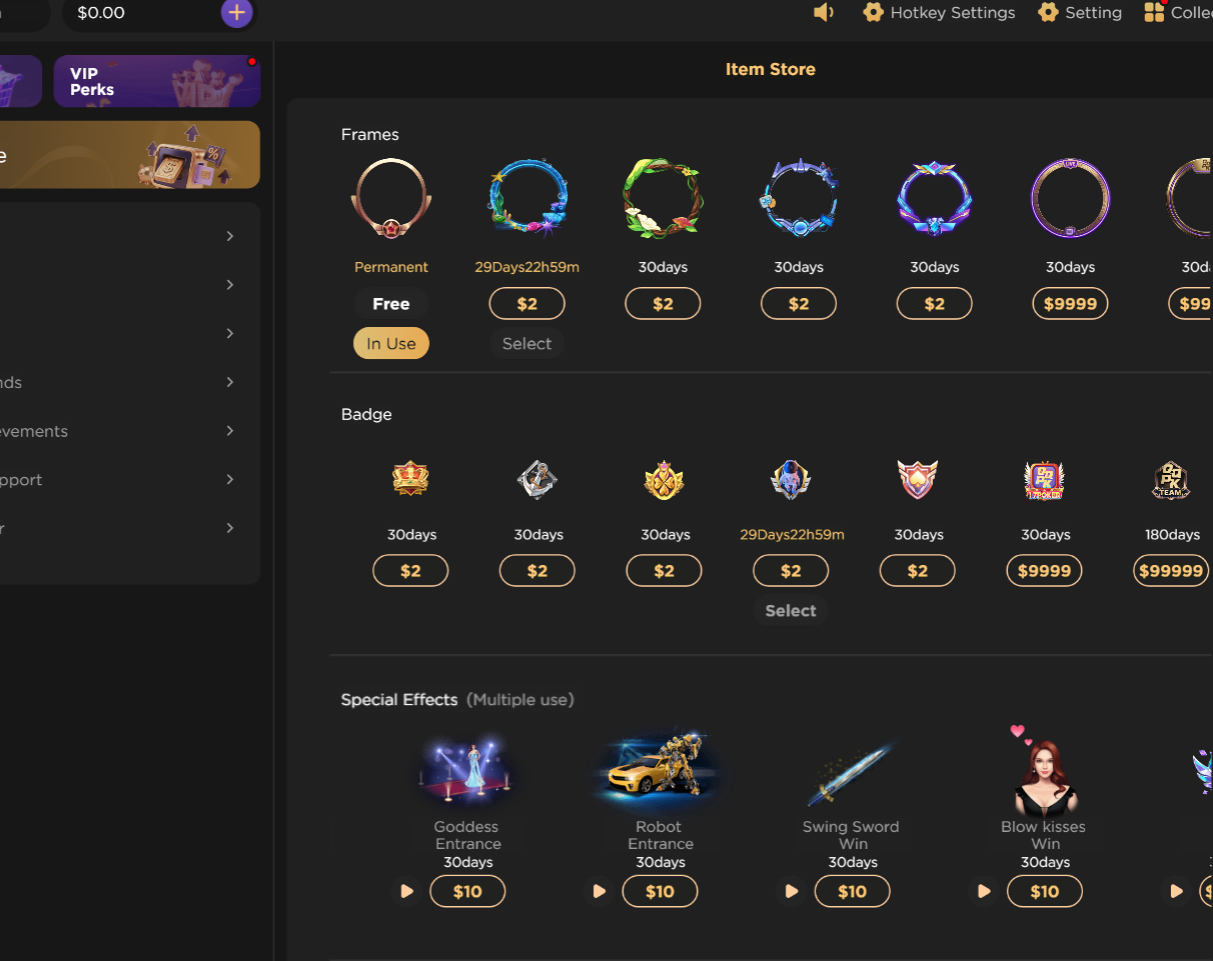 Item store