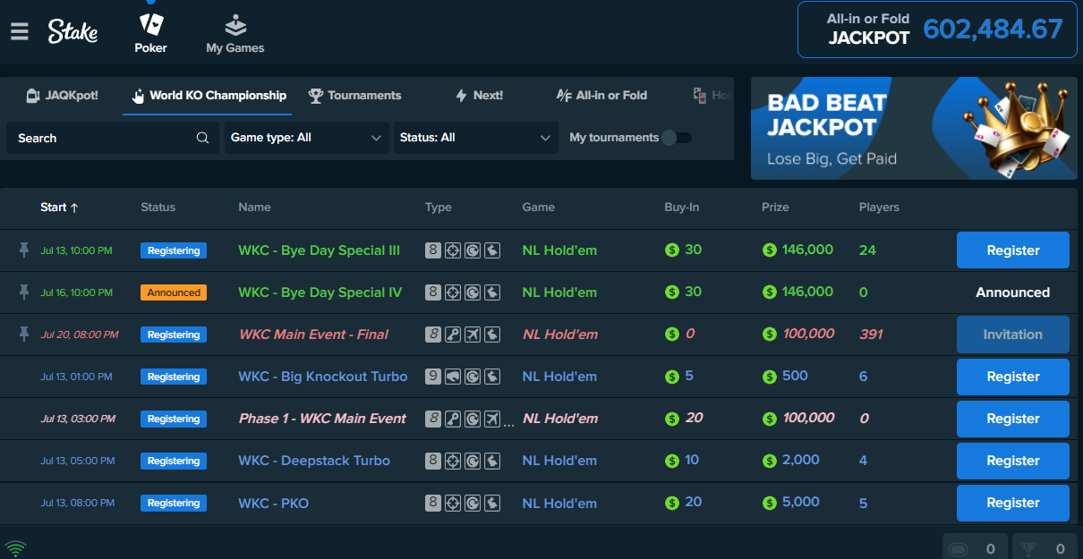 Lobby screenshot